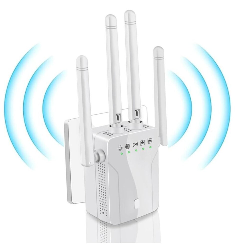 WiFi Extender Signal Booster for Home: Internet Repeater Long Range White, XL(2